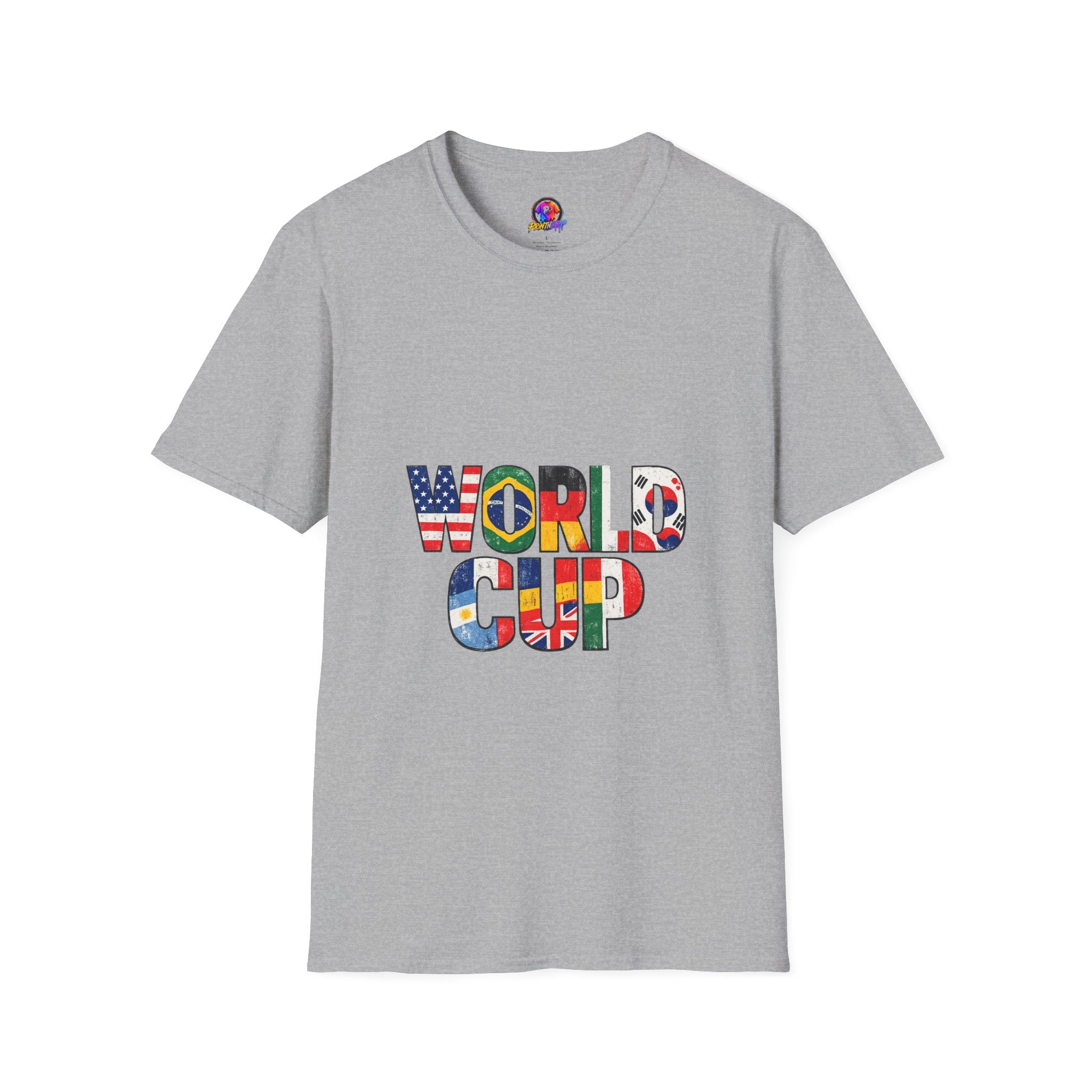 World Cup Flag Graphic T-Shirt — 'WORLD CUP' International Soccer Fans Tee
