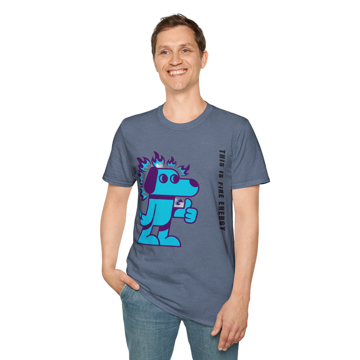 Flaming Blue Dachshund T-Shirt — Cute Cartoon Dog Graphic Tee - Trending Now - September 2026