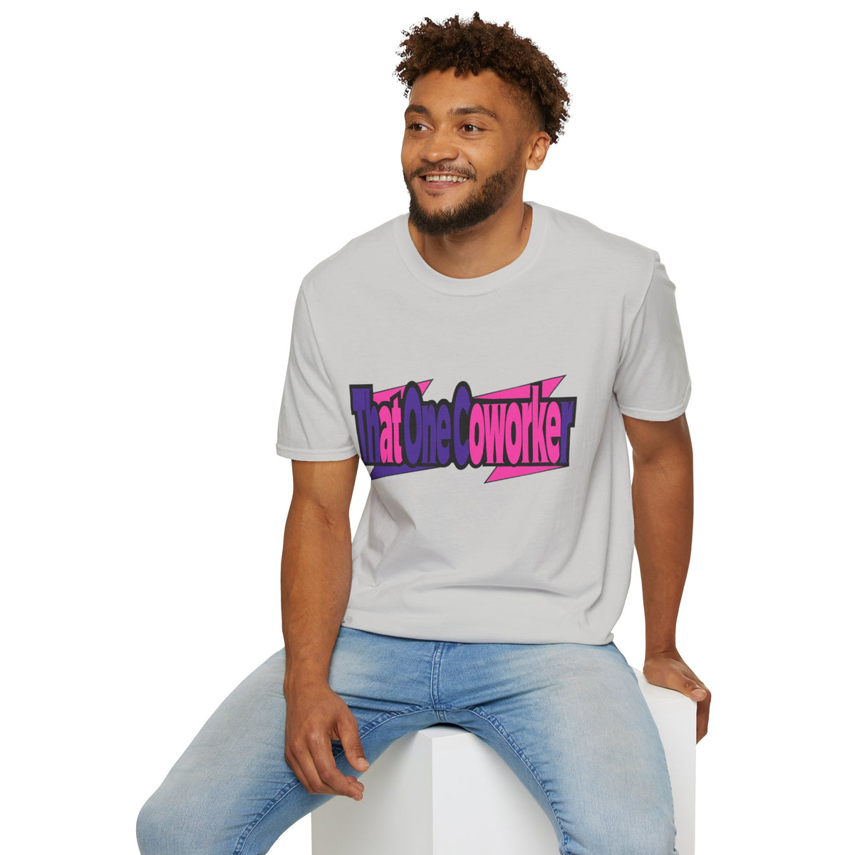 T-Shirt — Retro Pink & Purple 'That One Coworker' Graphic Tee - Trending Now - August 2026