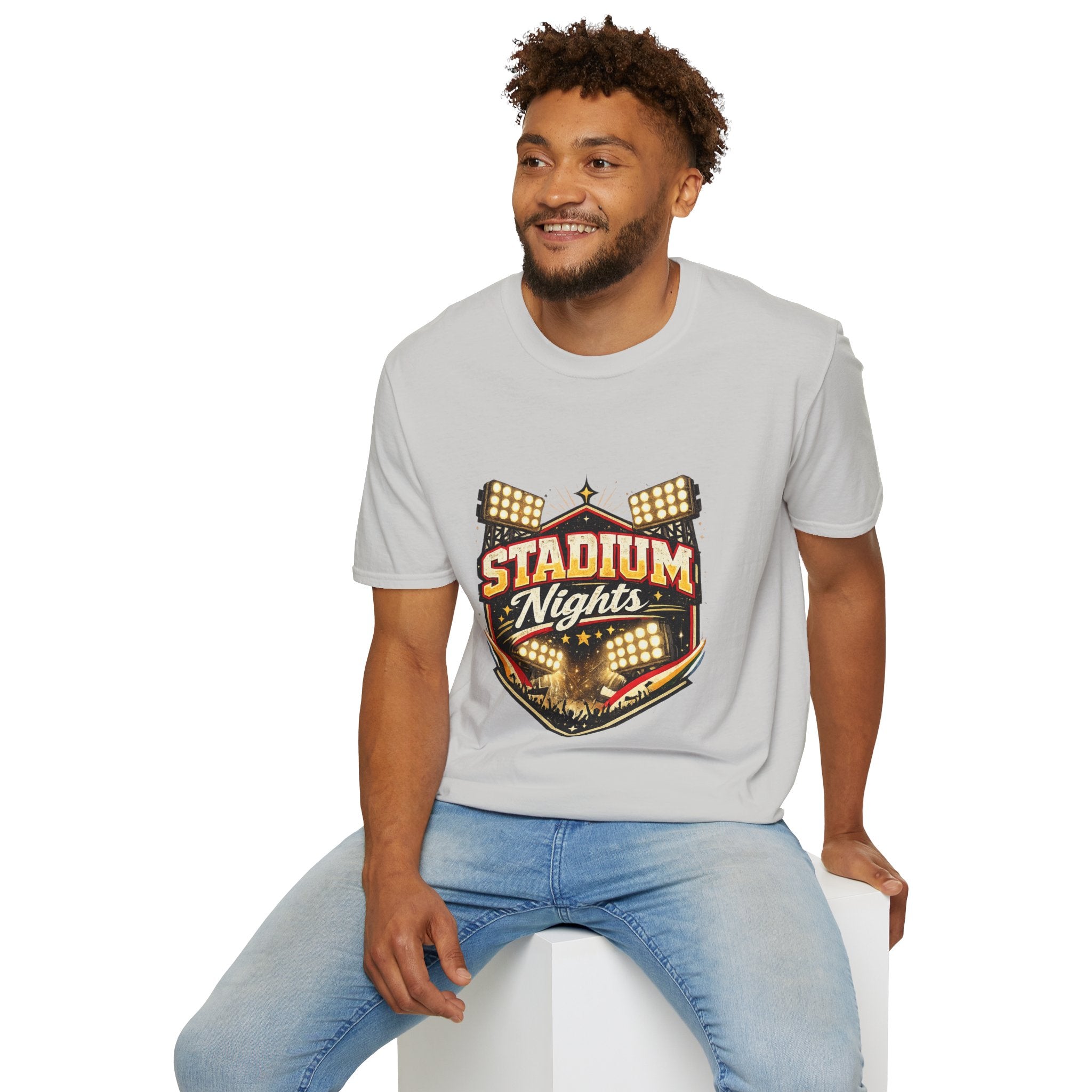 Stadium Nights T-Shirt — Vintage Sports Lights Graphic Tee