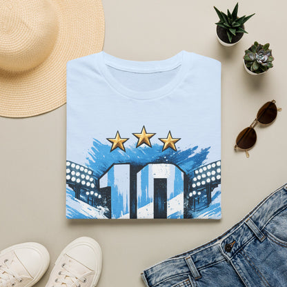 Argentina Soccer Fan T-Shirt — 'La Nuestra' #10 Jersey Design