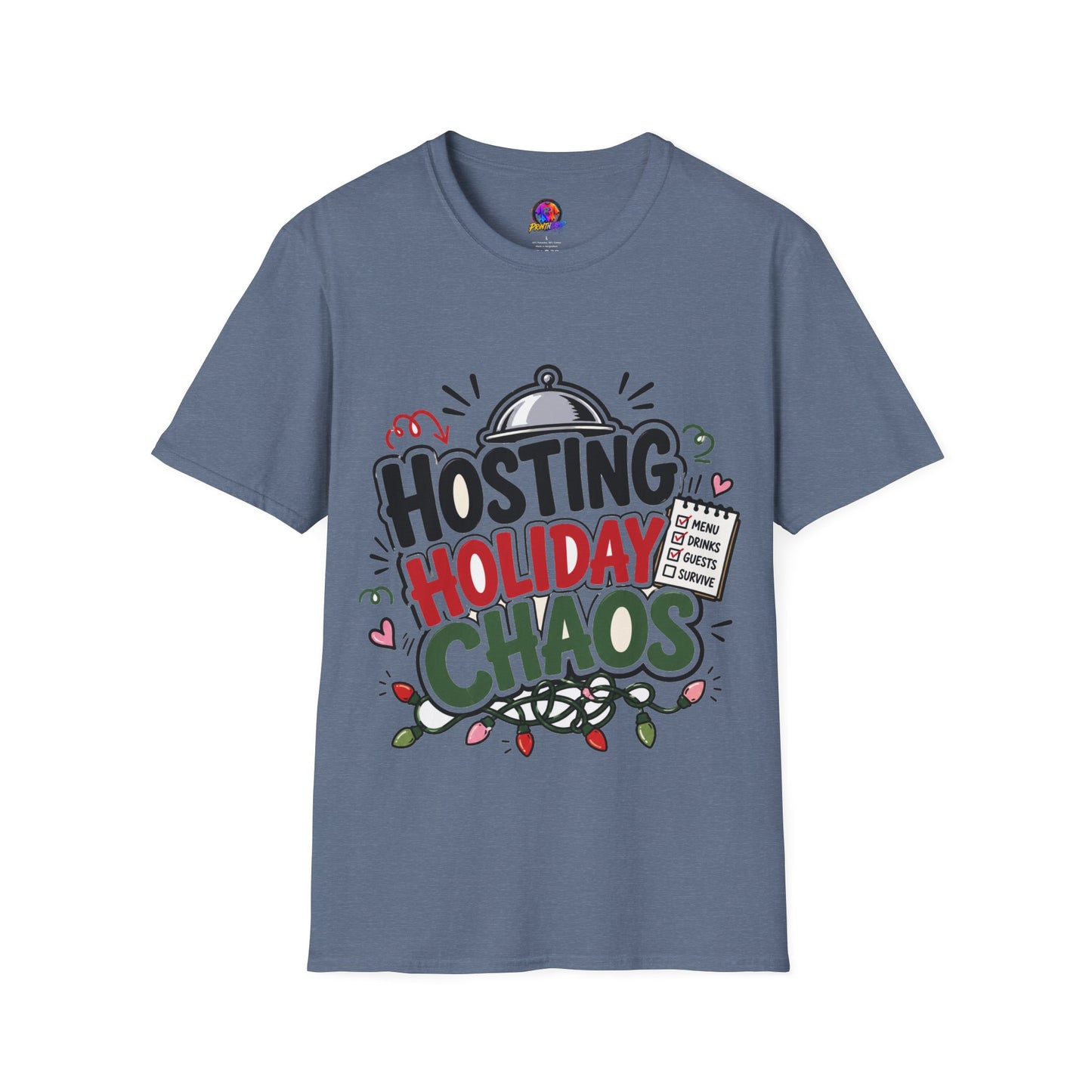 Hosting Holiday Chaos T-Shirt — Funny Christmas Party Host Tee