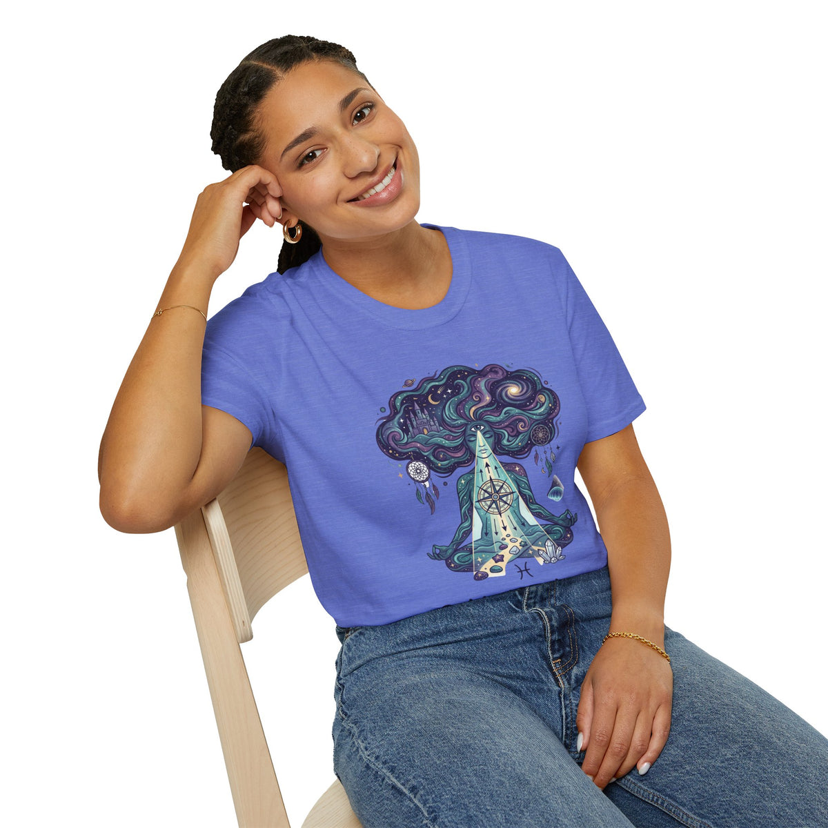 Pisces Zodiac Meditative Pisces T‑Shirt — 'Guided by dreams, ruled by intuition' Zodiac Tee