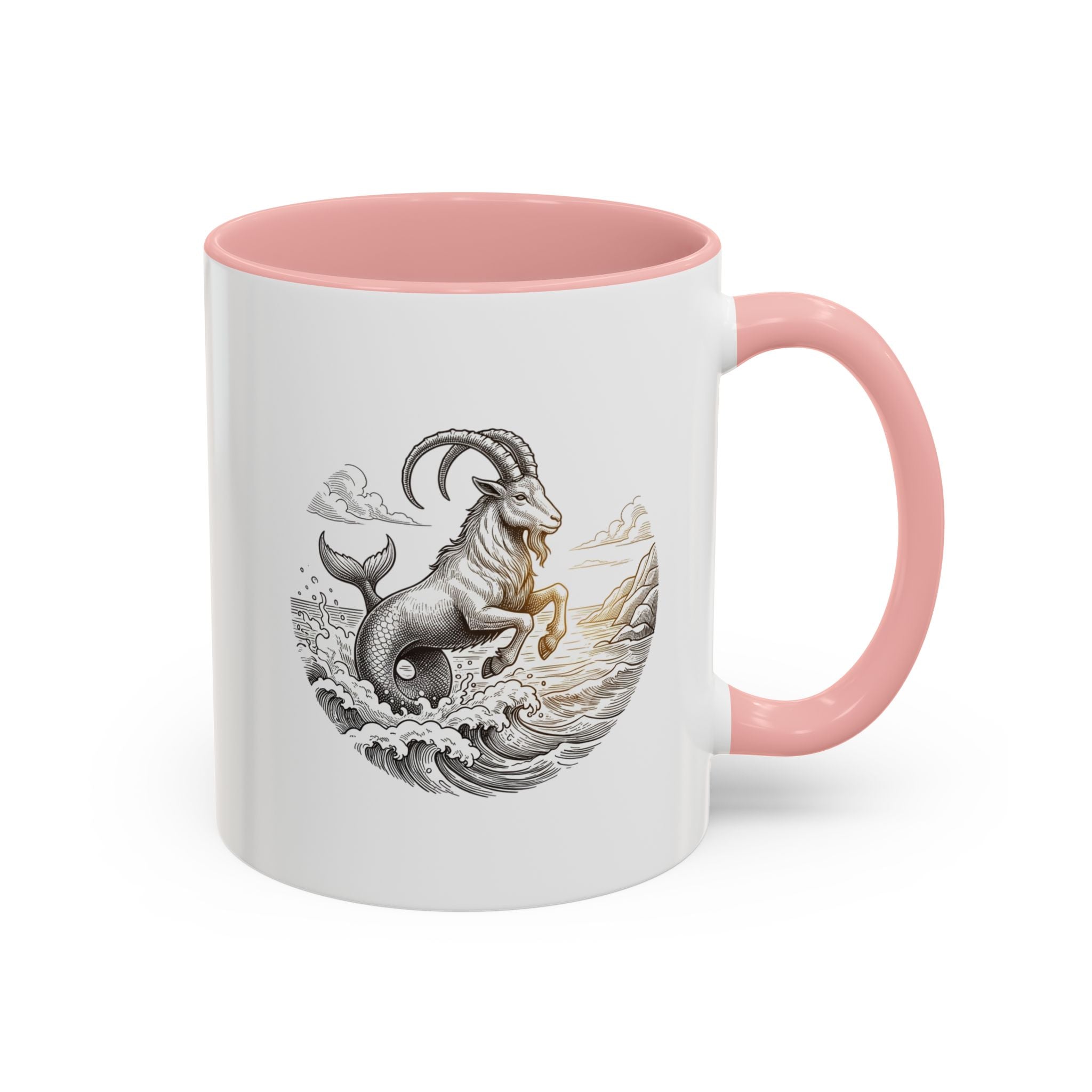 Capricorn Goat Mermaid Coffee Mug — Zodiac Capricorn Accent Mug