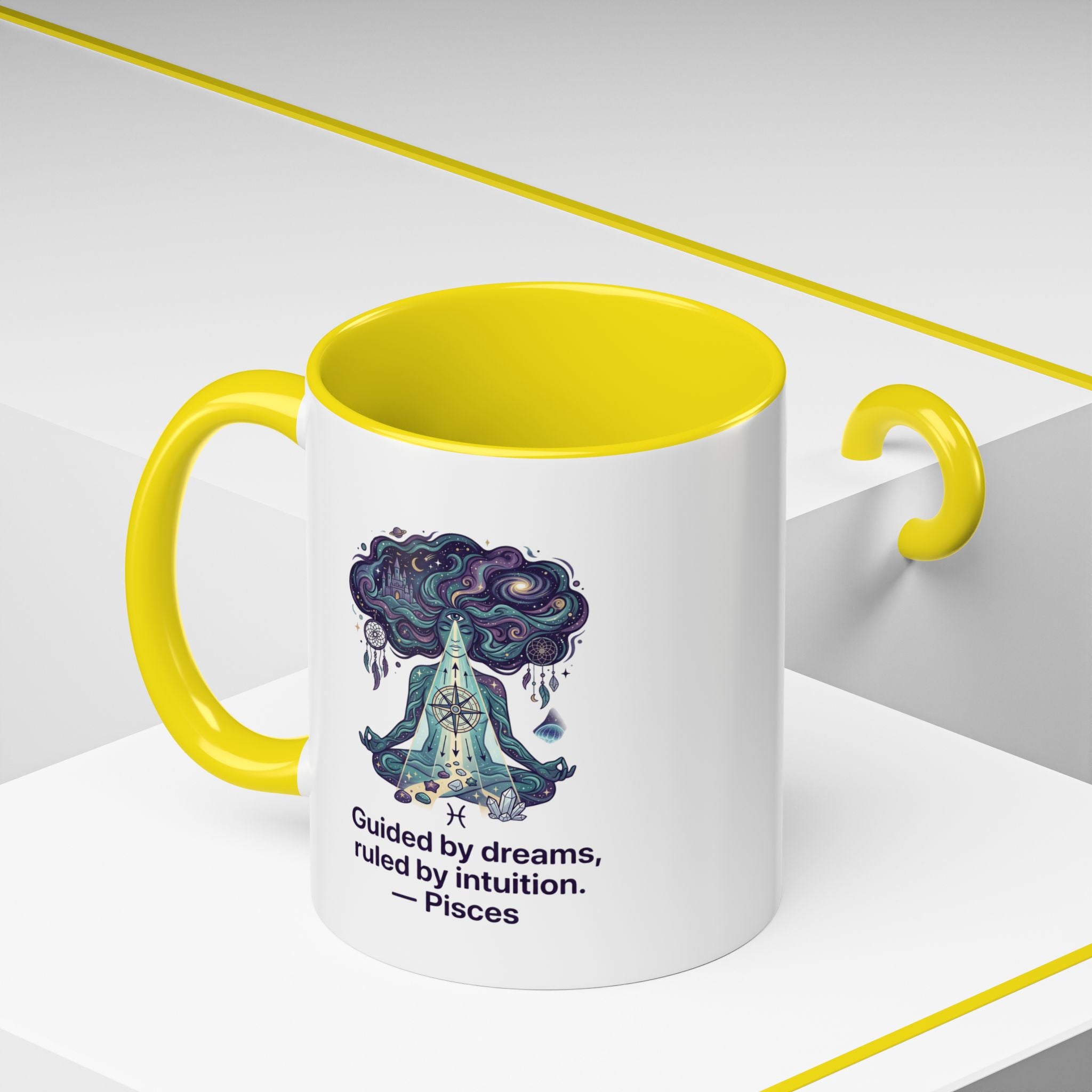 Pisces Zodiac Coffee Mug — "Guided by dreams, ruled by intuition" Accent Mug