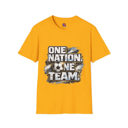 One Nation One Team Soccer T-Shirt — Supportive Fan Tee