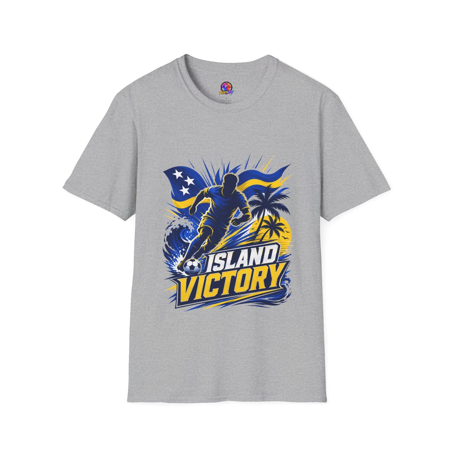 Curacao Island Victory T-Shirt — Tropical Surf Soccer Graphic Tee