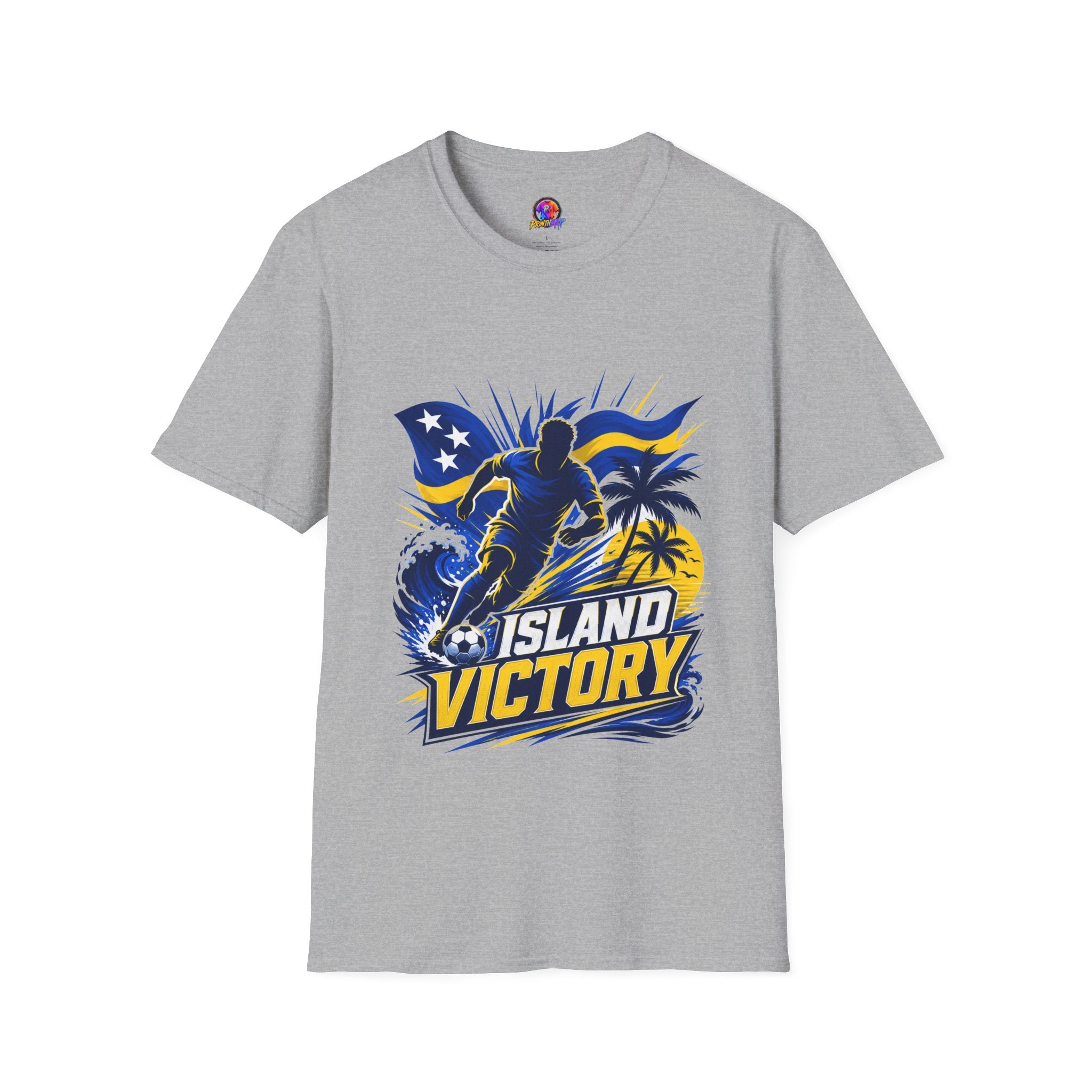 Curacao Island Victory T-Shirt — Tropical Surf Soccer Graphic Tee