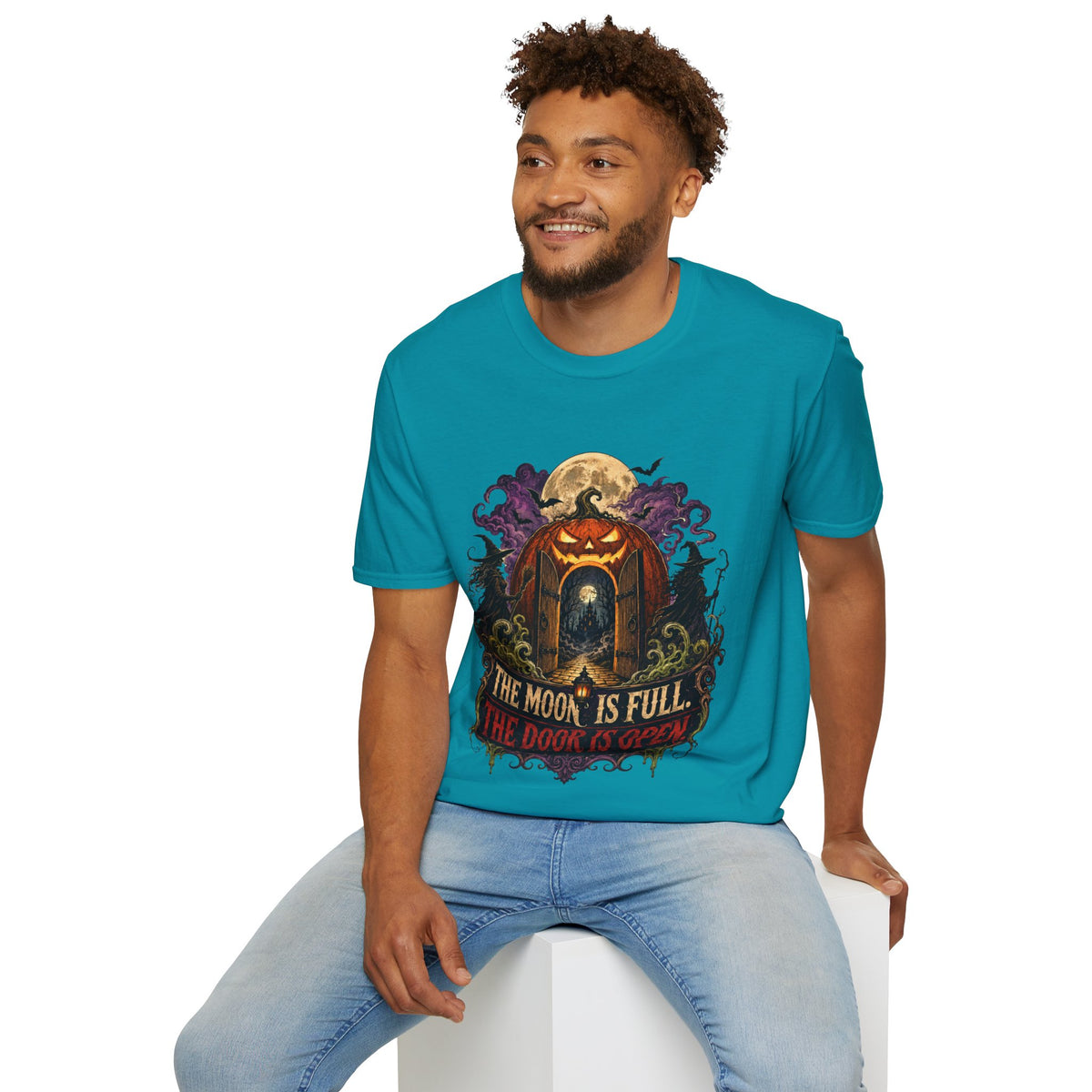 Halloween The Moon Is Full Unisex Softstyle T-Shirt