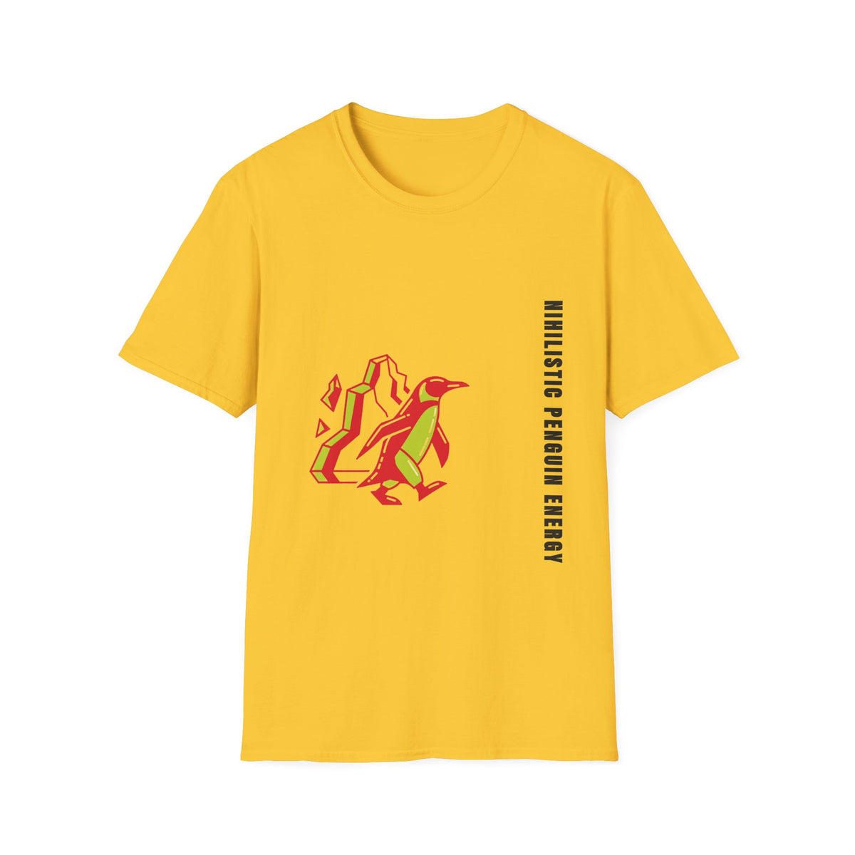Penguin Mountains T-Shirt — Stylized Colorblock Penguin Graphic Tee - Trending Now - September 2026