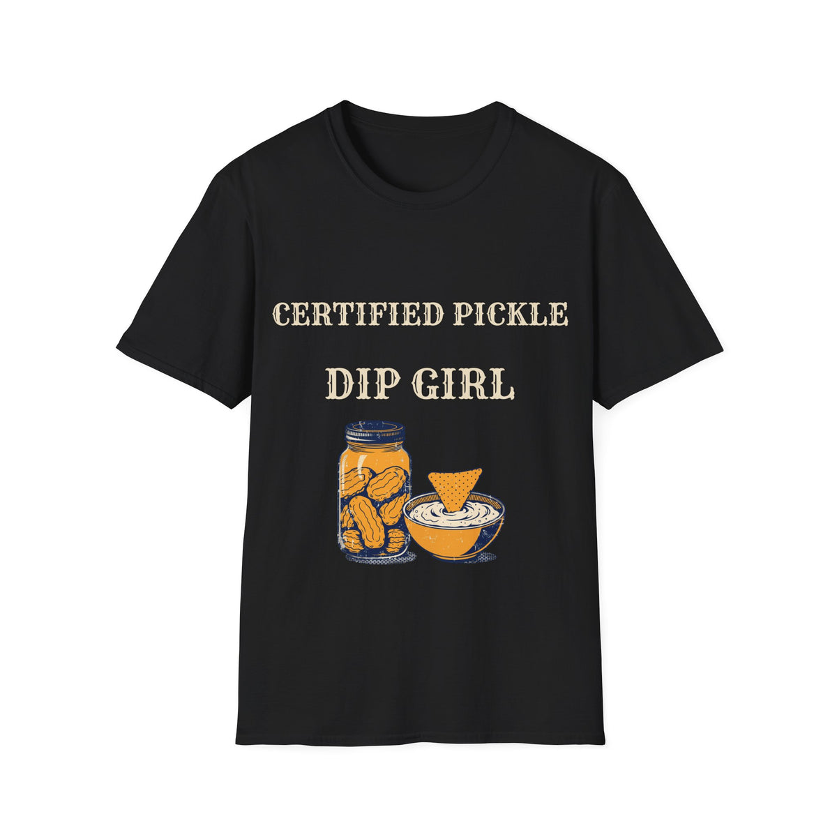 "Certified Pickle Dip Girl" Funny Food Lover Graphic Tee - Aesthetic Retro Snack Lover White T-Shirt - Trending Now - September 2026
