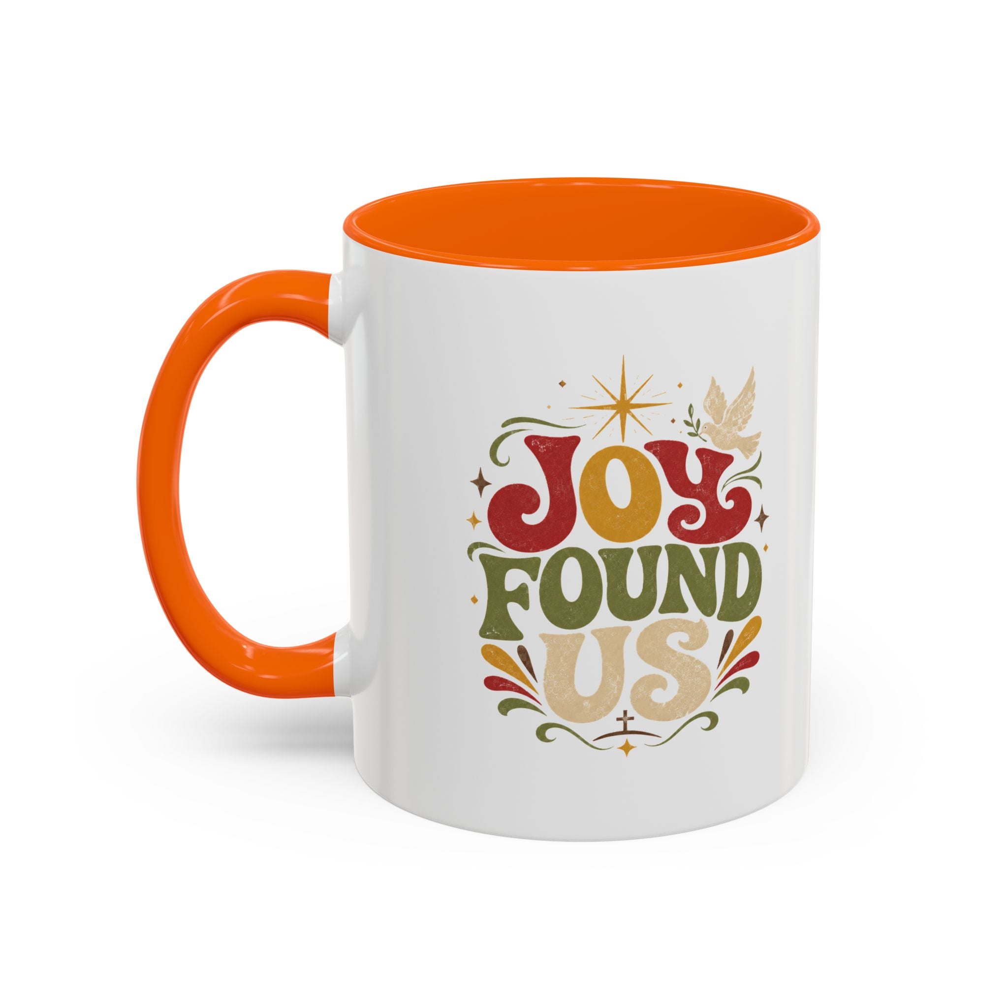 Christmas Joy Found Us Mug — Retro Holiday Coffee Cup