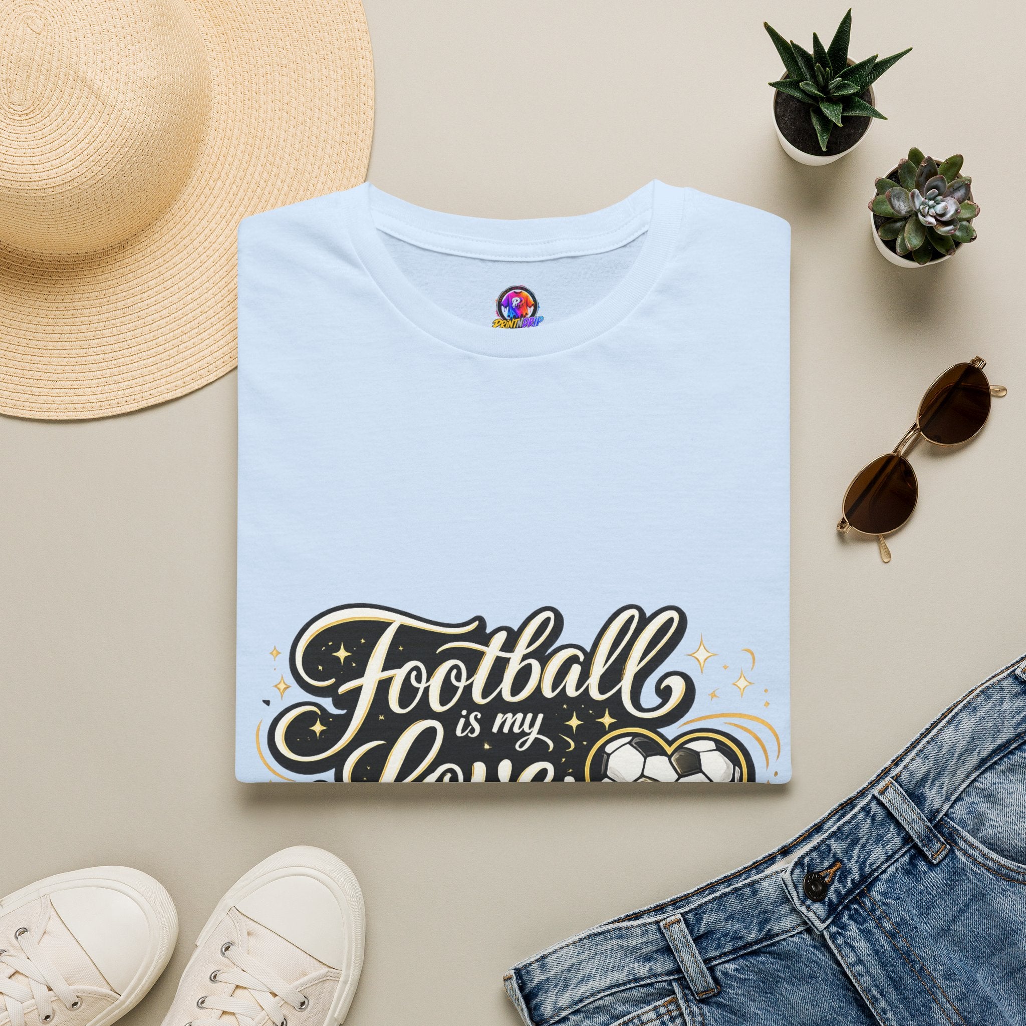 Women's/Unisex Soccer Fan Shirt Football Is My Love Language Tee —