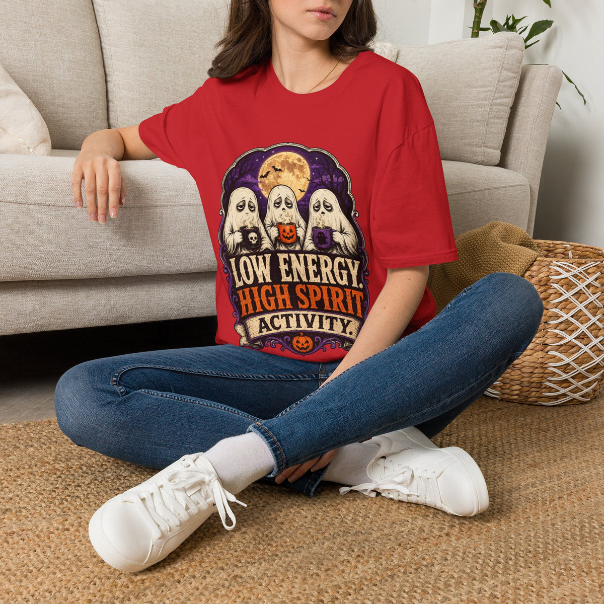 Halloween Low Energy High Spirit Unisex Softstyle T-Shirt