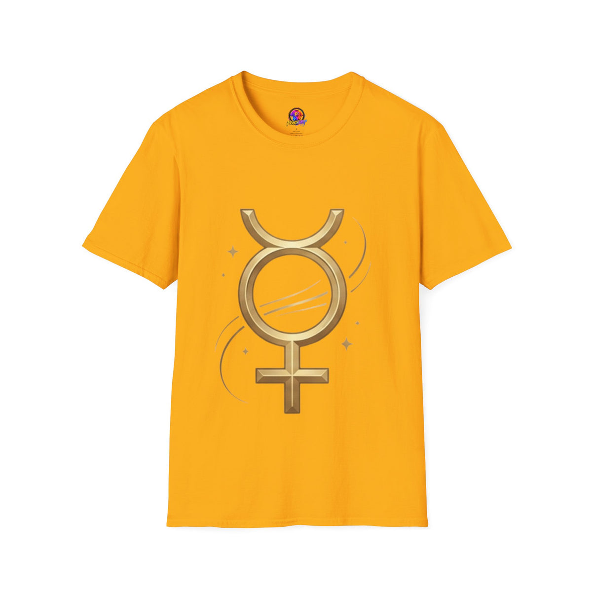 Virgo Zodiac  Mercury Astrology T-Shirt — Gold  Symbol Zodiac Tee