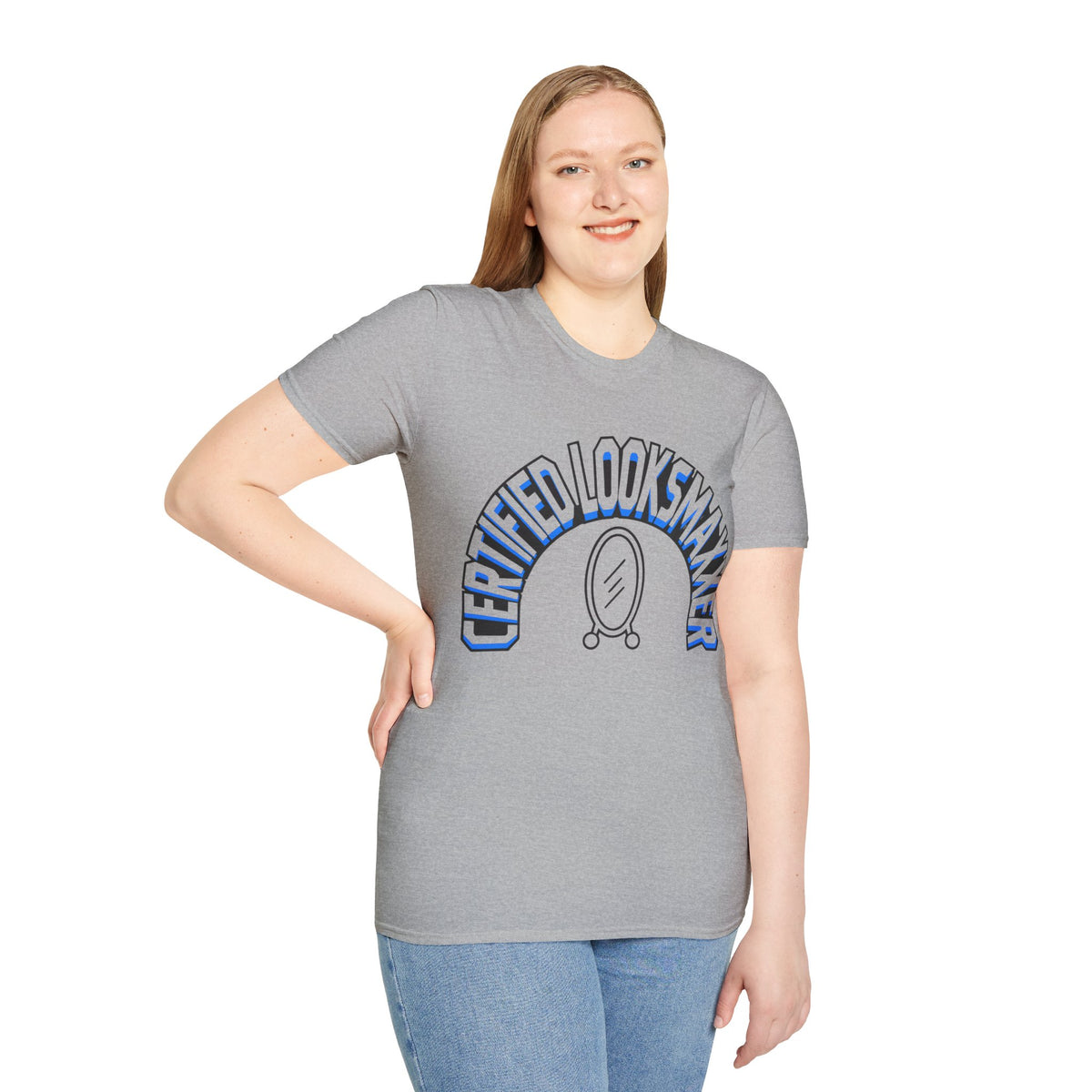 T-Shirt — "Certified Looksmaker" Graphic Tee with Hand Mirror Design - Trending Now - August 2026