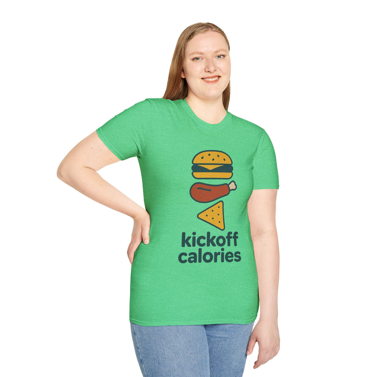 Funny 'Kick Off Calories' T-Shirt — Burger, Drumstick & Pizza Fitness Humor Tee - Trending Now - August 2026