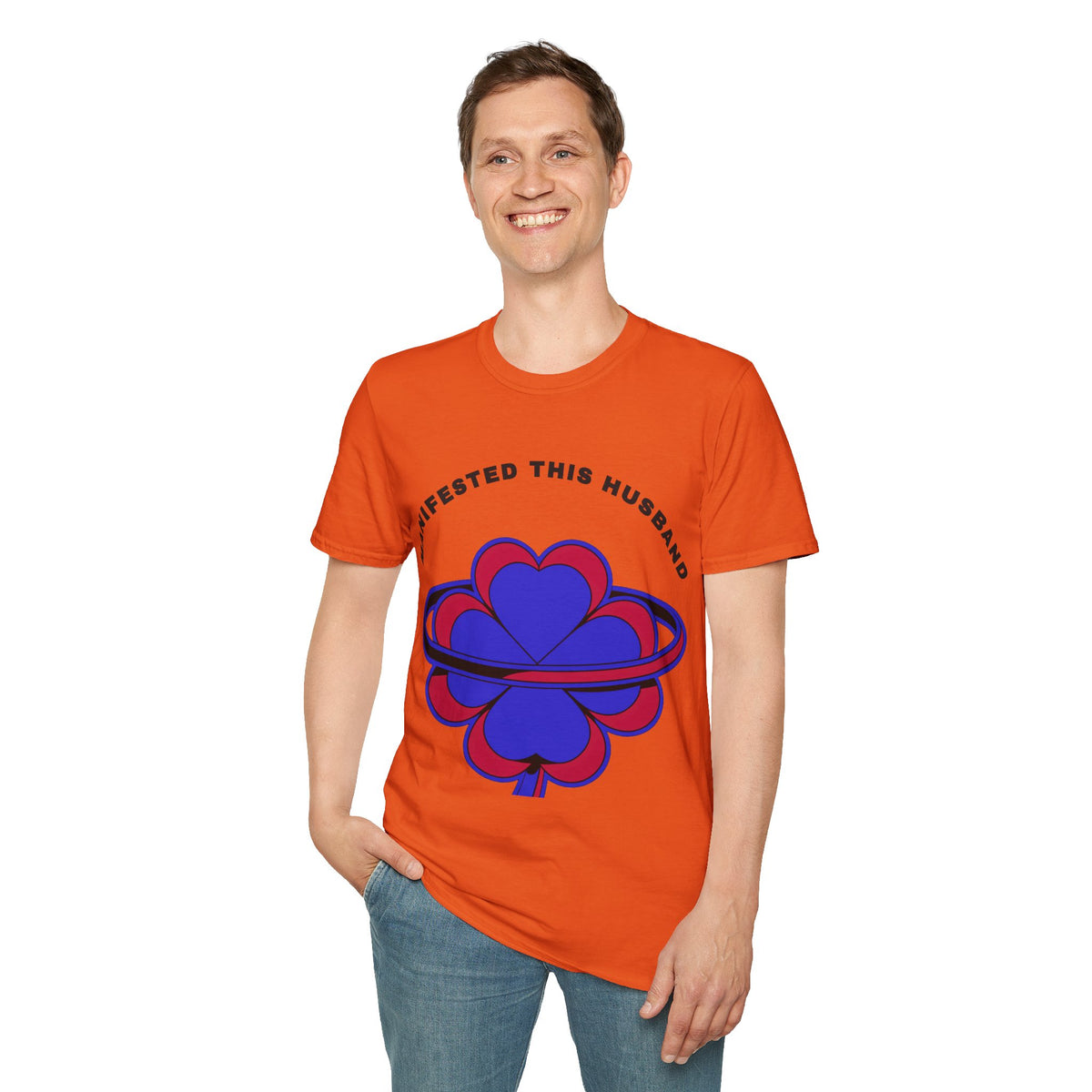 Manifested This Husband T-Shirt — Psychedelic Four-Leaf Clover Graphic Tee - Trending Now - September 2026