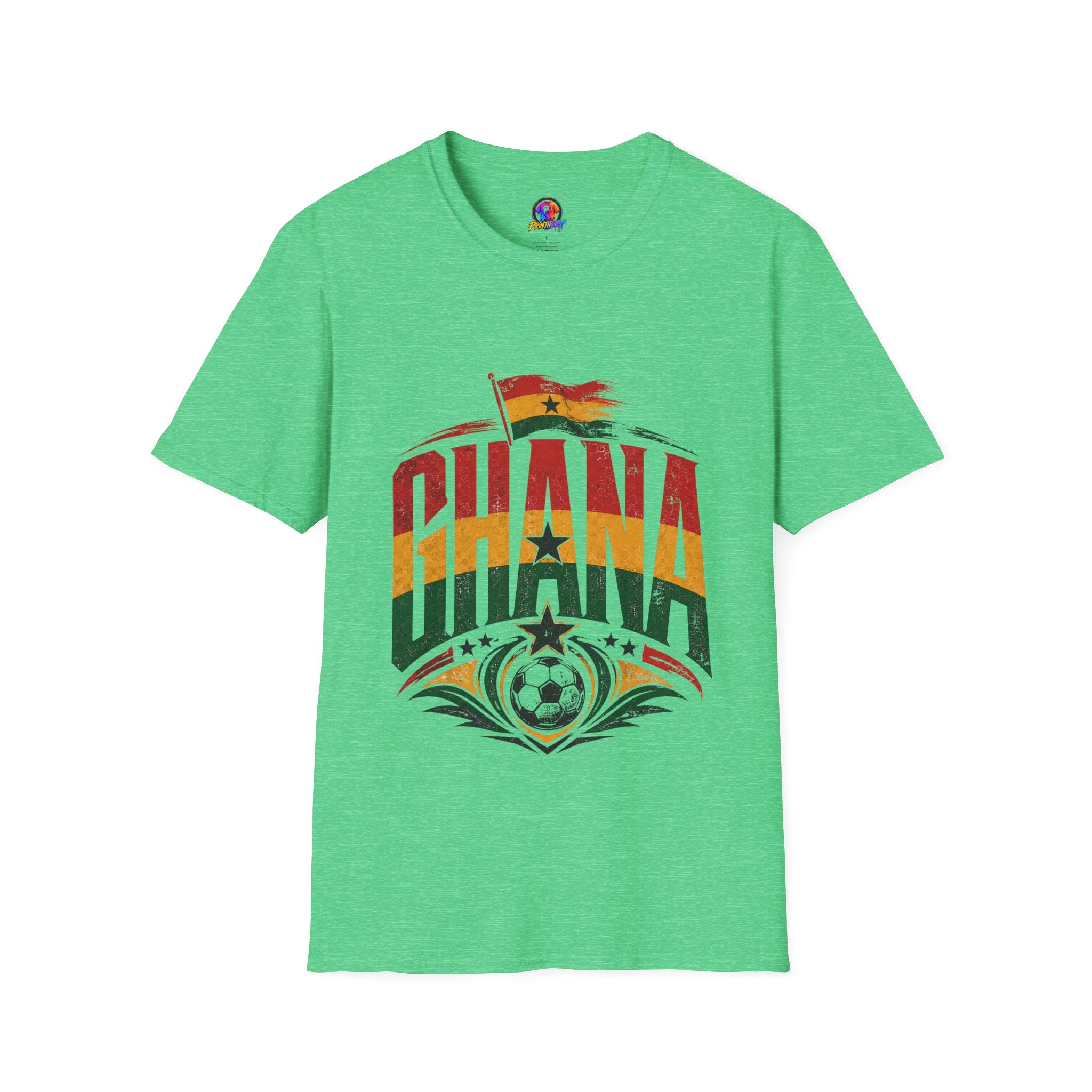 Ghana Flag Soccer T-Shirt — Retro Ghana Pride Football Tee