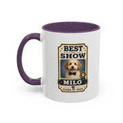 Milo Bailey Dog Dad Mom Best in Show Personalized Dog Photo Coffee Mug — Custom Pet Name (e.g., Milo) — Class of 2026 Accent Mug