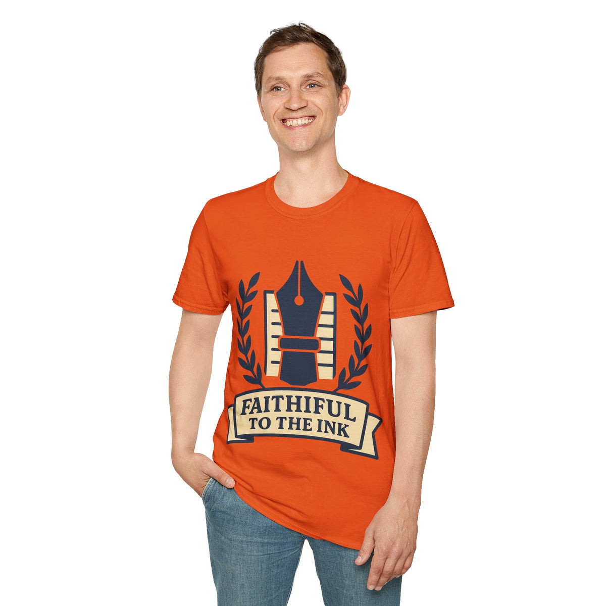 "Faithful To The Ink" Vintage Fountain Pen Tee | Retro Author Writer T-Shirt - Trending Now - September 2026