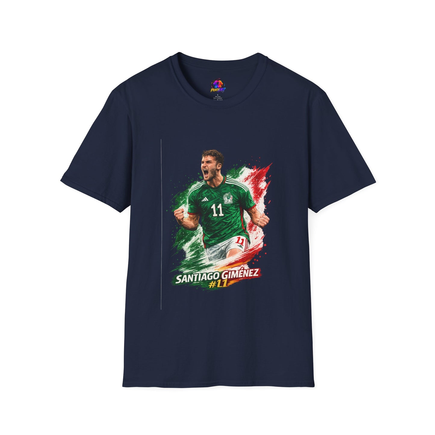 Mexico Soccer Jersey T-Shirt — Santiago Giménez Mexico #11 Fan Tee