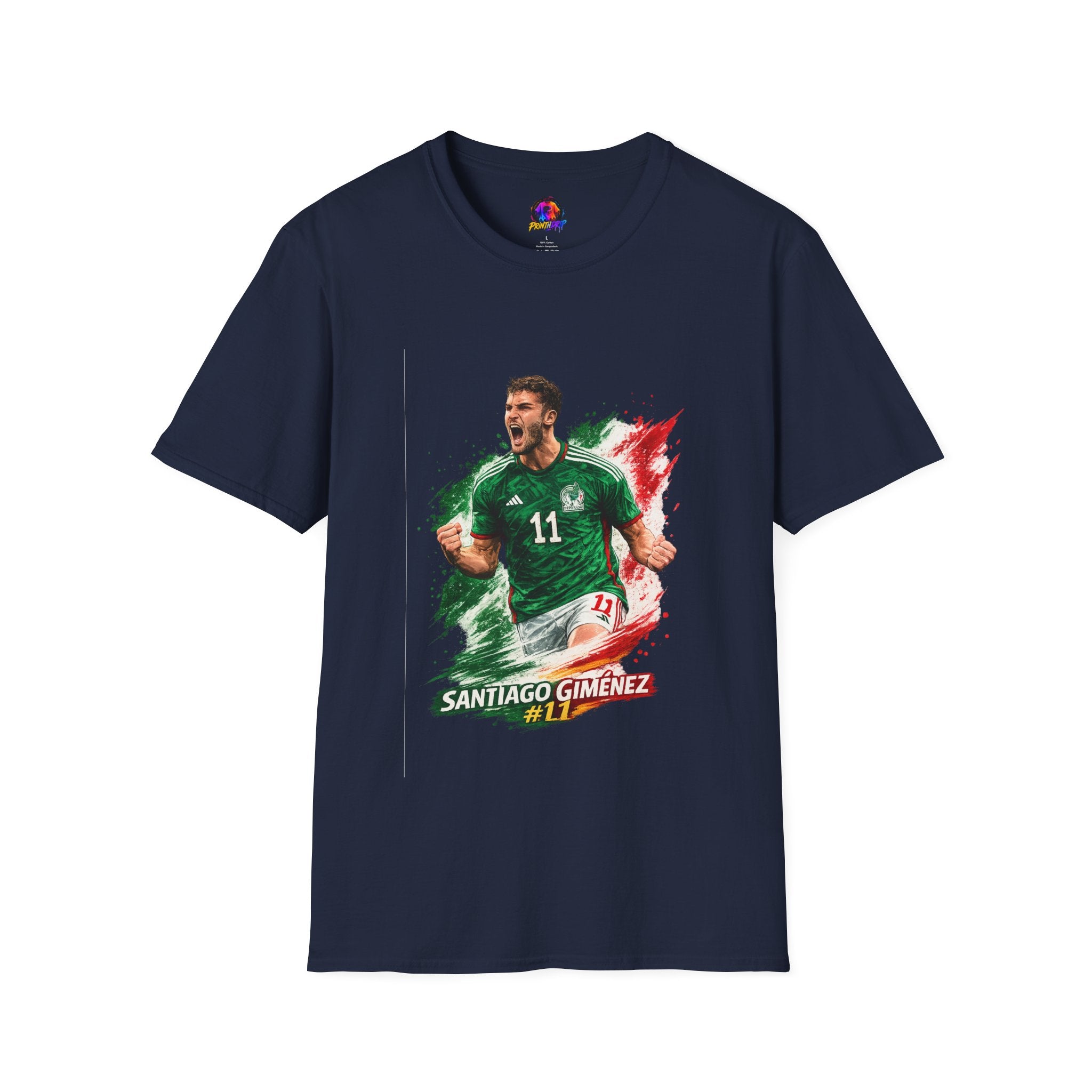 Mexico Soccer Jersey T-Shirt — Santiago Giménez Mexico #11 Fan Tee