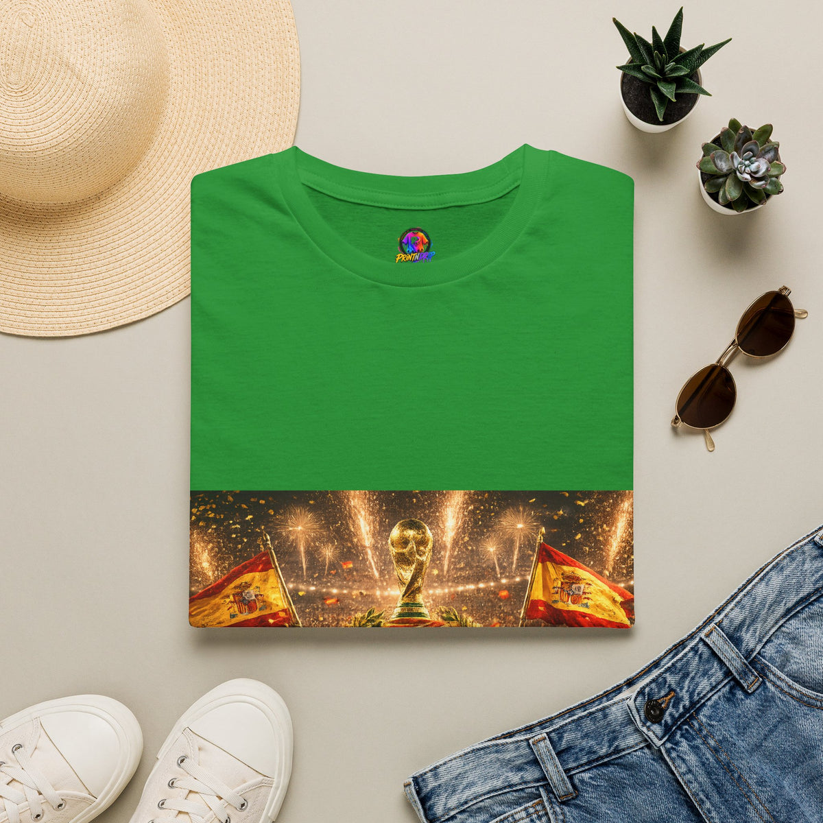 World Cup Champions T-Shirt — Spanish Football Victory Design