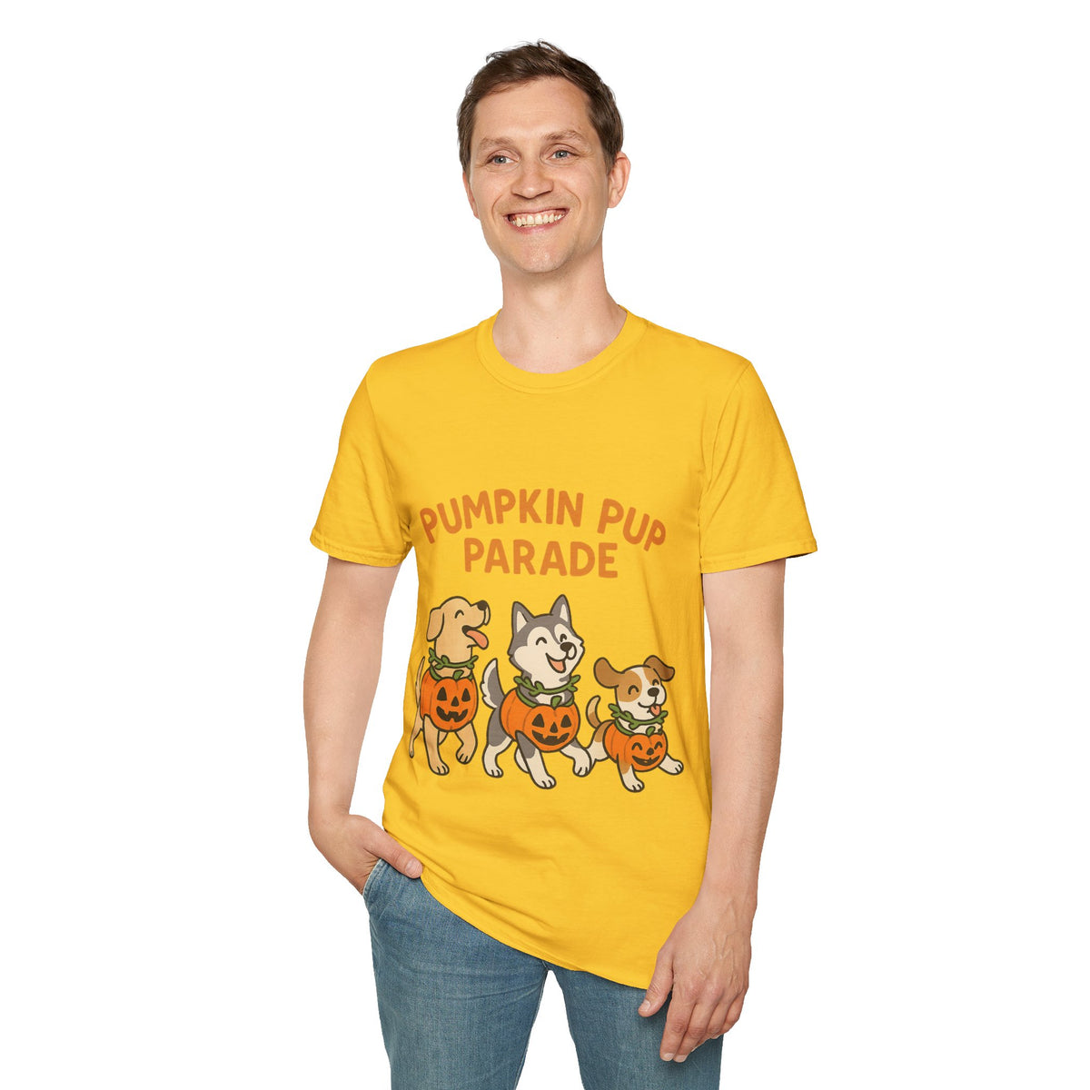 Pumpkin Pup Parade Graphic Tee, Cute Halloween Dogs Fall Season T-Shirt - Trending Now - September 2026