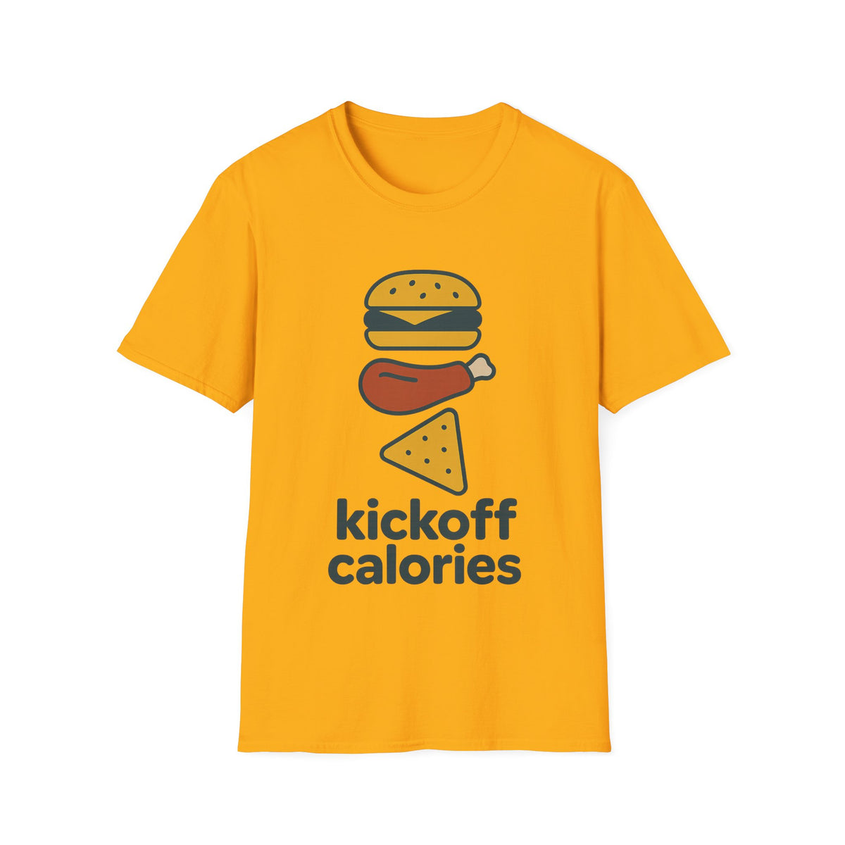 Funny 'Kick Off Calories' T-Shirt — Burger, Drumstick & Pizza Fitness Humor Tee - Trending Now - August 2026