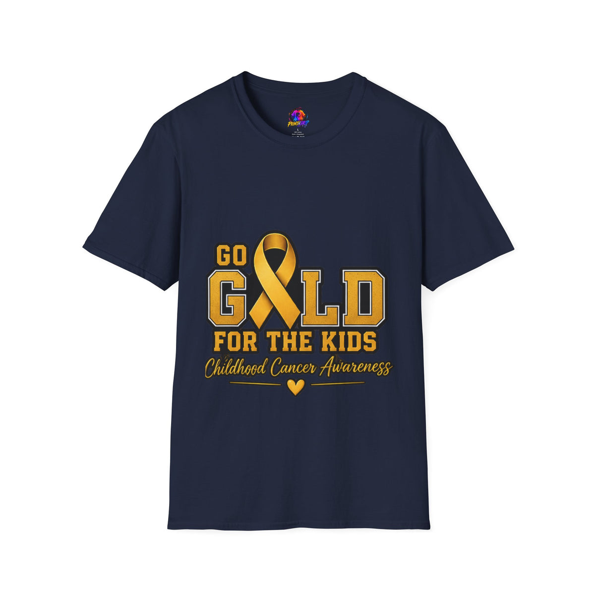 Go Gold For The Kids T-Shirt — Childhood Cancer Awareness Ribbon Tee