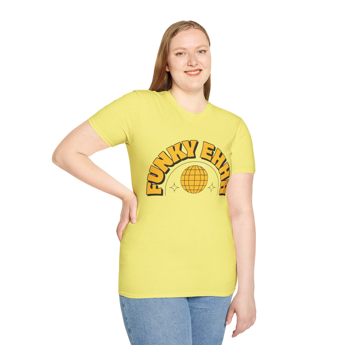 Funky Ehhh T-Shirt — Retro Yellow Disco Graphic Tee - Trending Now - August 2026