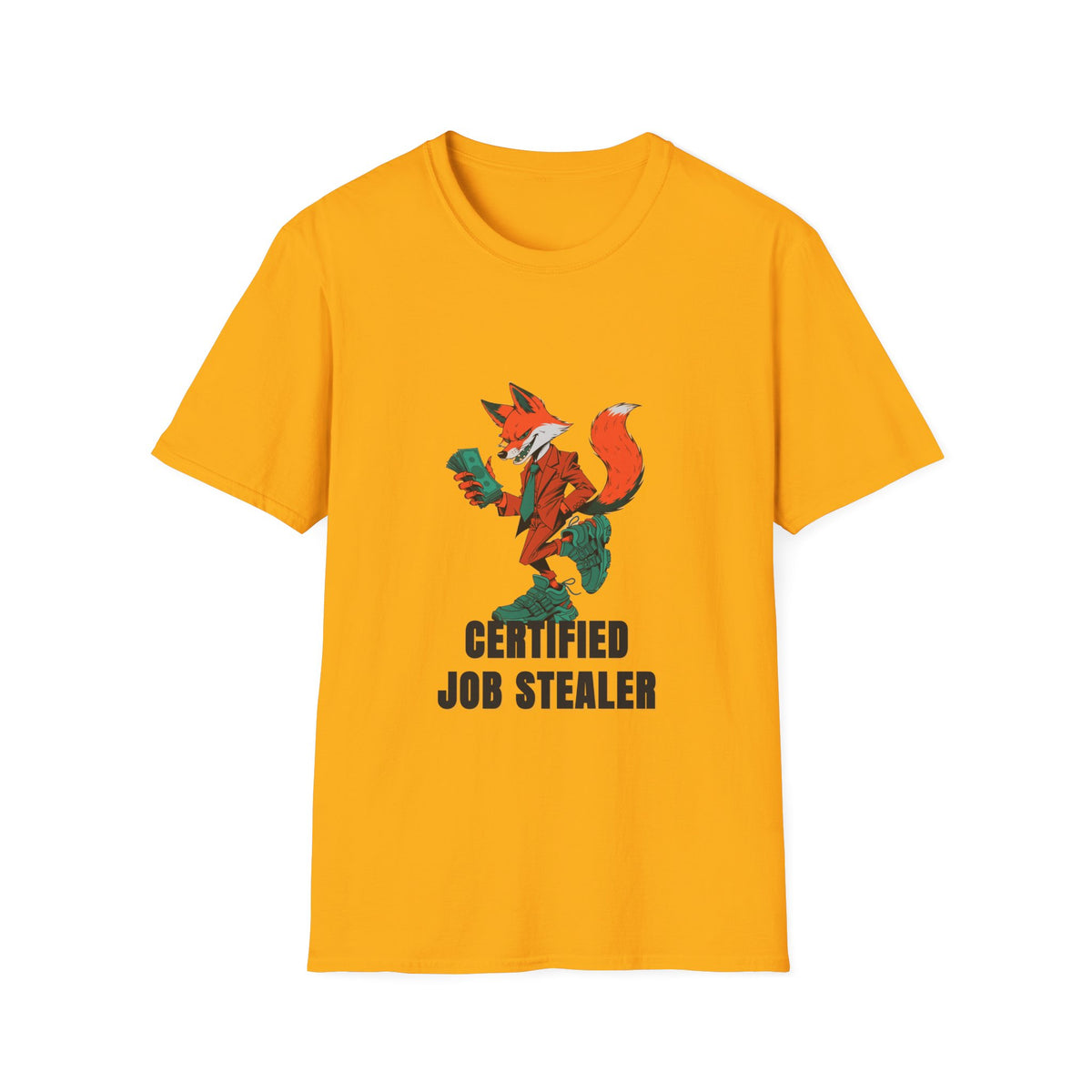 Certified Job Stealer T‑Shirt — Fox Illustration Funny Graphic Tee - Trending Now - August 2026