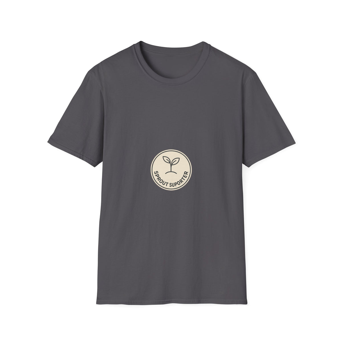 "Sprout Supporter" Retro Circular Emblem Tee - Cute Minimalist Houseplant Plant Parent White T-Shirt - Trending Now - September 2026