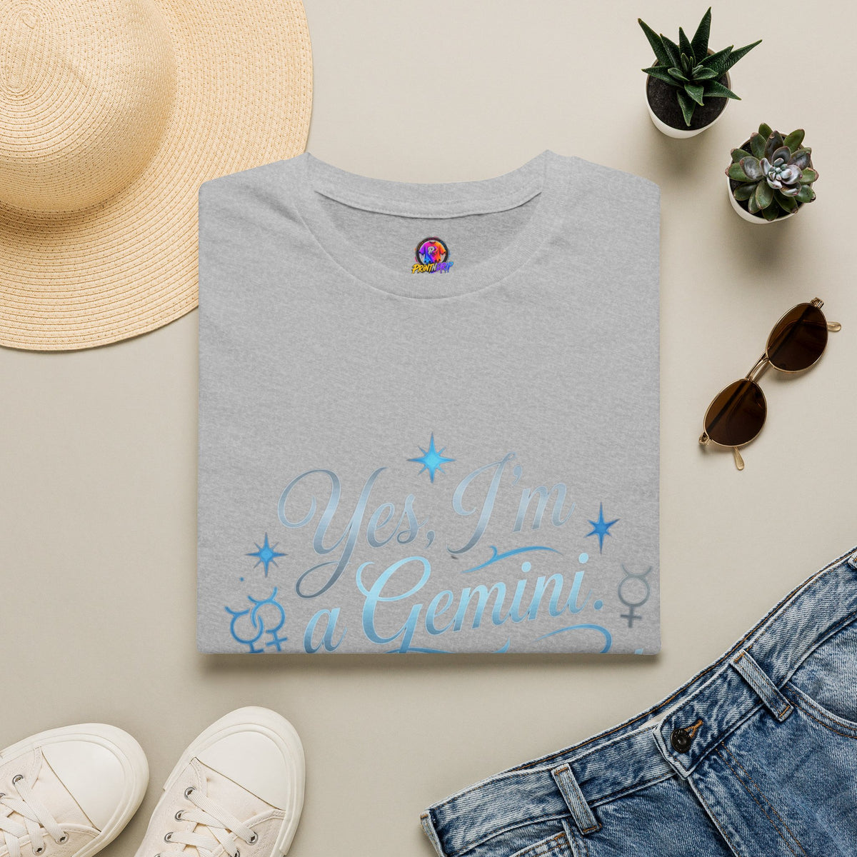 Yes, I'm a Gemini T-Shirt — Funny Zodiac Astrology Tee (“No, I will not pick a side”)