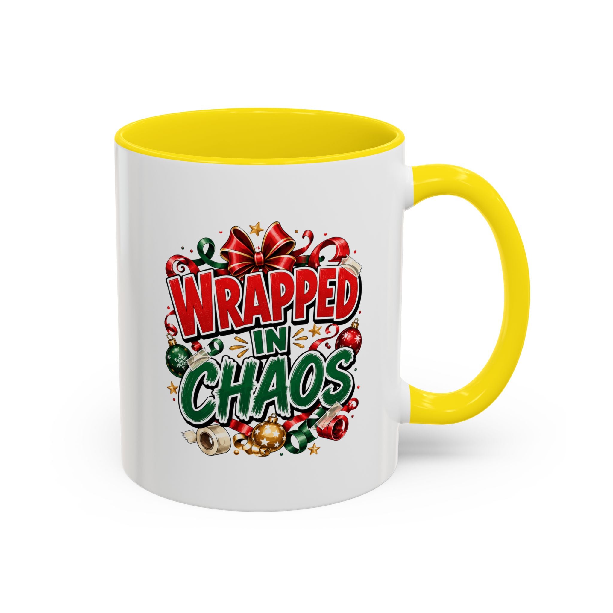 Wrapped in Chaos Christmas Coffee Mug