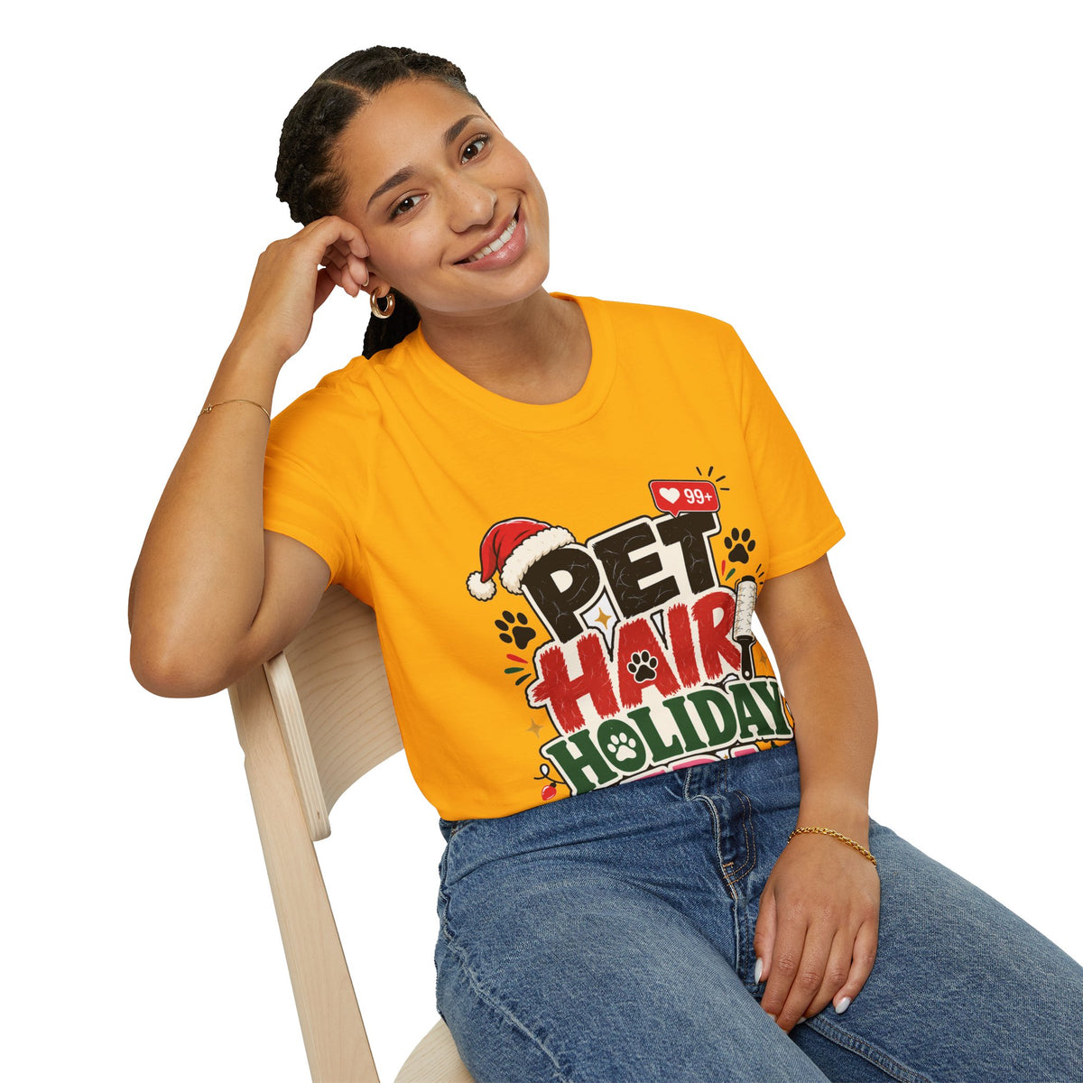 Pet Hair Holiday Tee — Funny Christmas Shirt for Pet Lovers