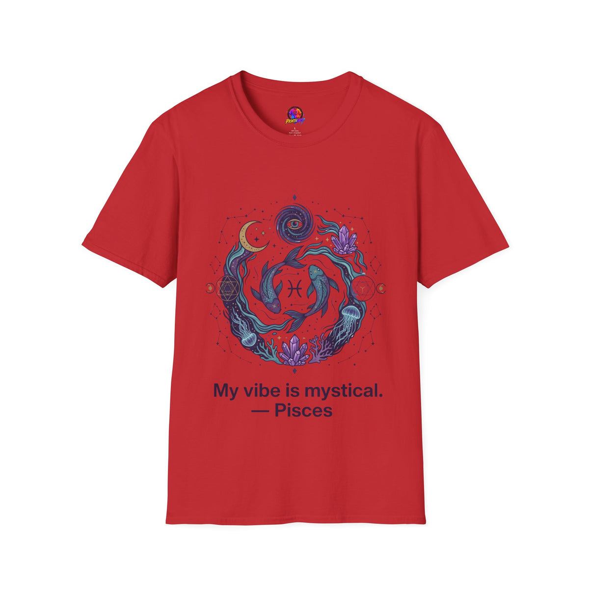 Pisces Mystic Vibes T-Shirt — Astrology Zodiac Tee with 'My vibe is mystical'