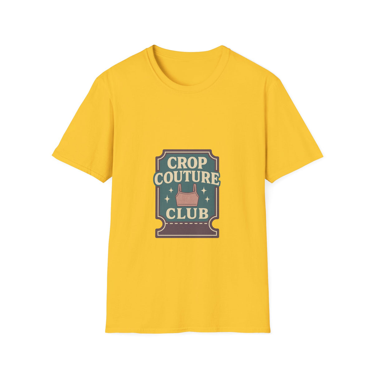 Crop Couture Club Retro Fashion Graphic Tee - Trending Now - October 2026