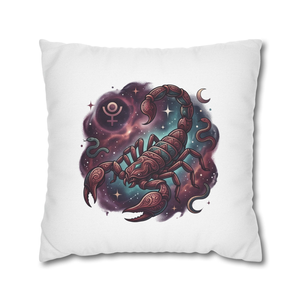 Scorpio Zodiac Scorpion Pillowcase — Astrological Night Sky Throw Pillow