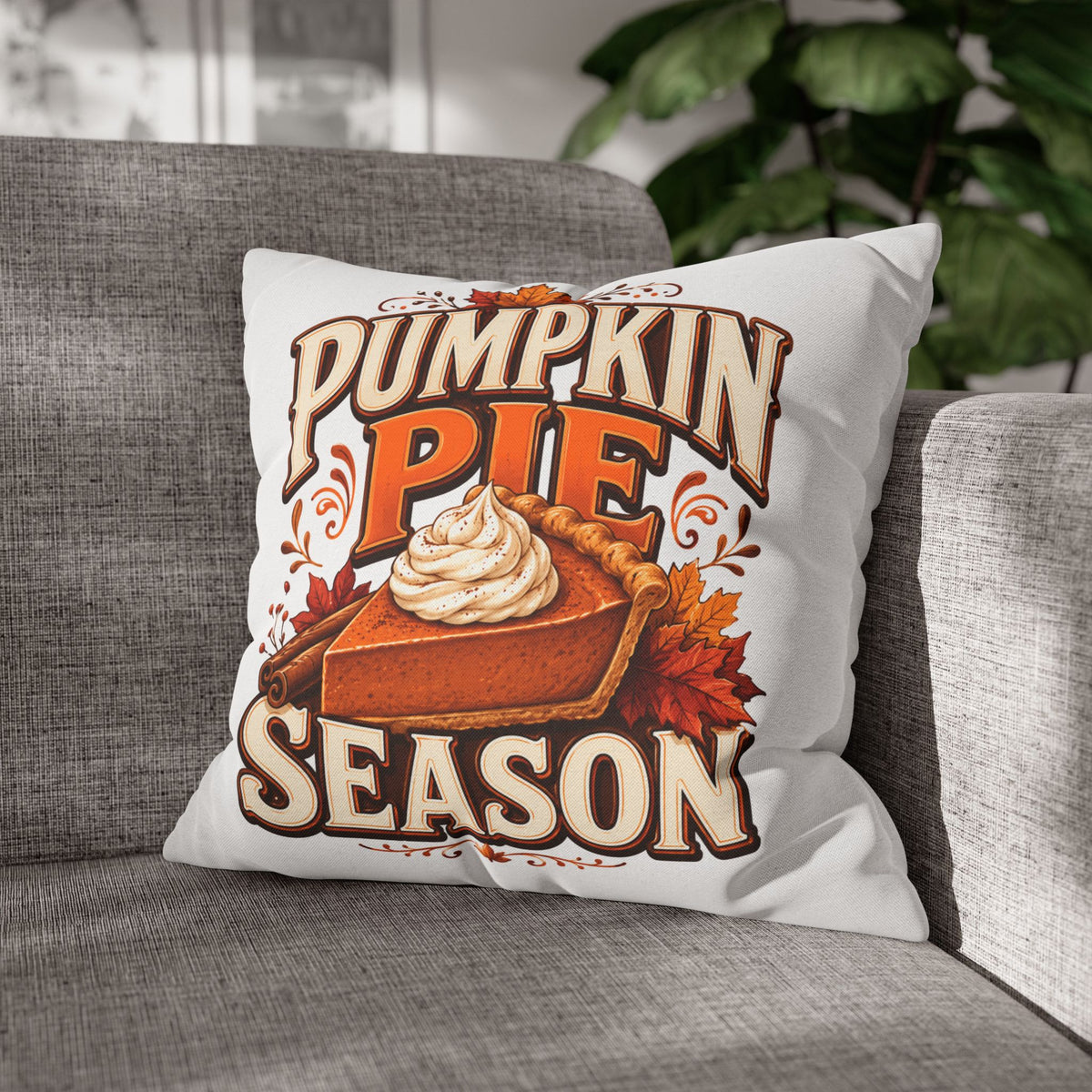 Thanksgiving Pumpkin Pie Season Throw Pillowcase – Autumn Fall Kitchen Decor
