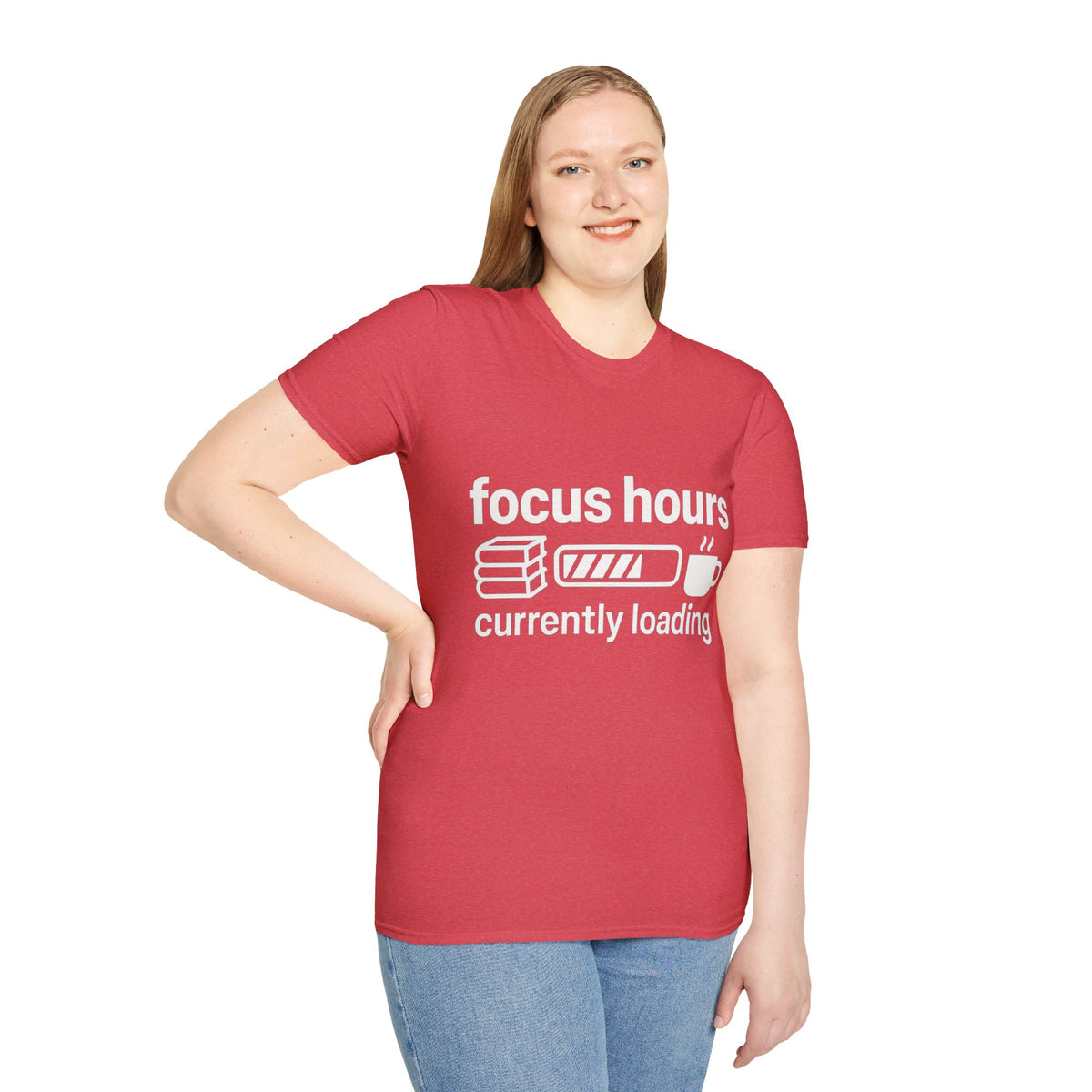 Focus Hours T-Shirt — "Focus Hours Currently Loading" Graphic Tee for Productivity & Remote Work - Trending Now - August 2026 Trends - Everyday T-Shirt