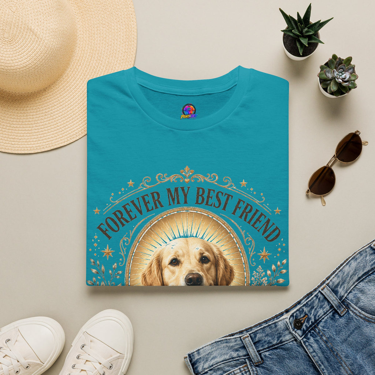 Forever My Best Friend Dog T-Shirt — Personalized Pet Memorial Tee ("Bailey")
