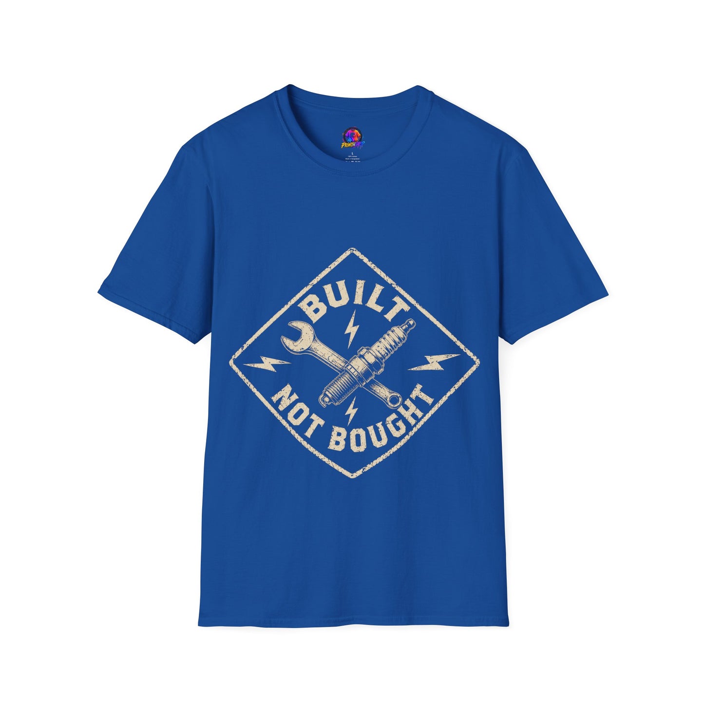 Built Not Bought T-Shirt — Vintage Mechanic Auto Repair Tee