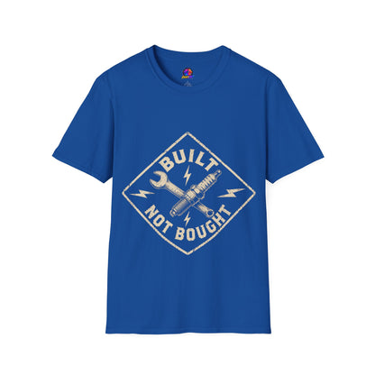 Built Not Bought T-Shirt — Vintage Mechanic Auto Repair Tee