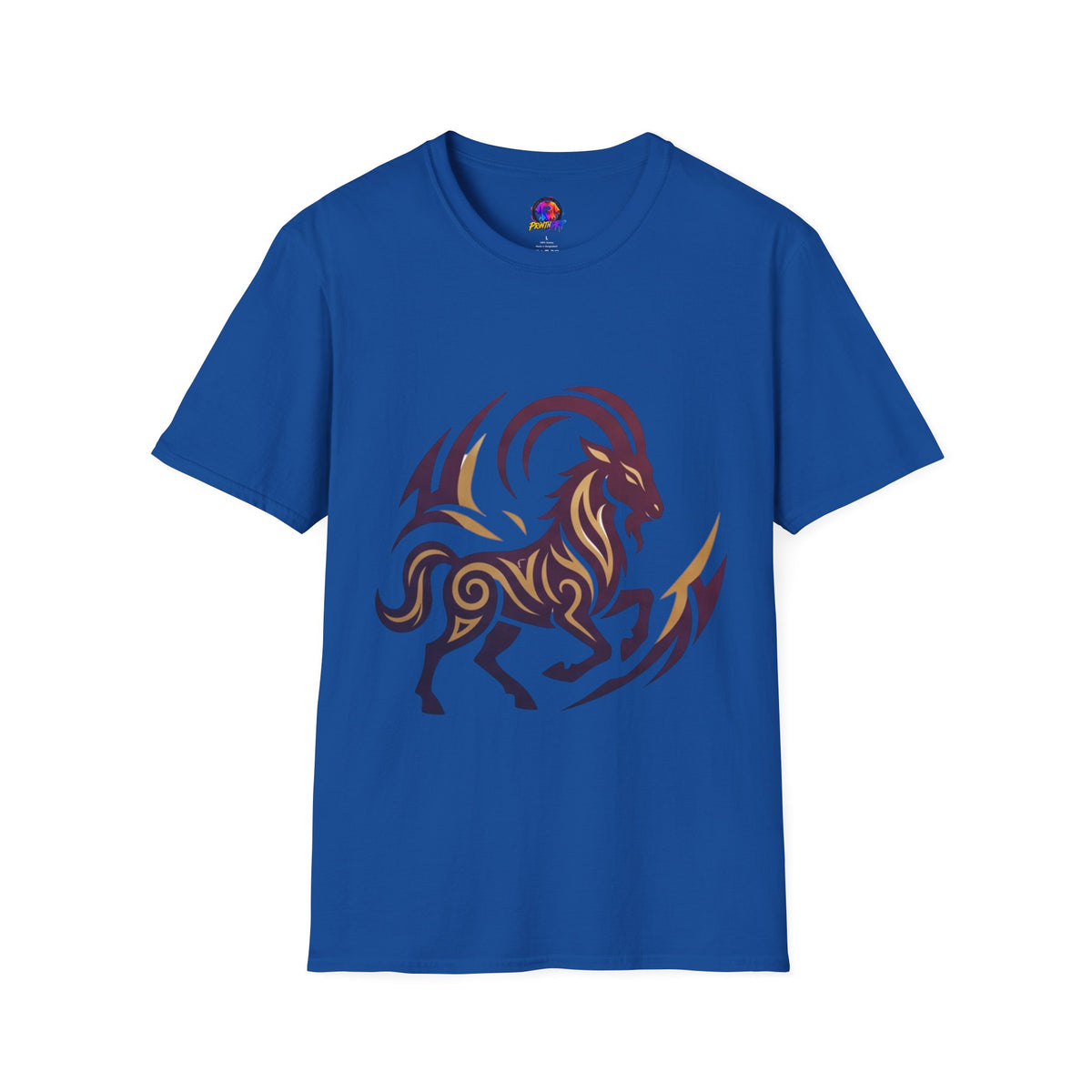 Capricorn Goat Tribal Graphic T-Shirt — Bold Goat Illustration Tee