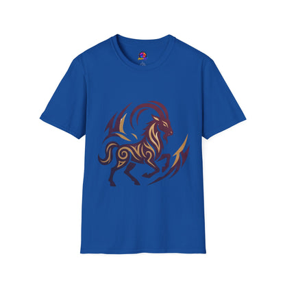 Goat Tribal Graphic T-Shirt — Bold Goat Illustration Tee
