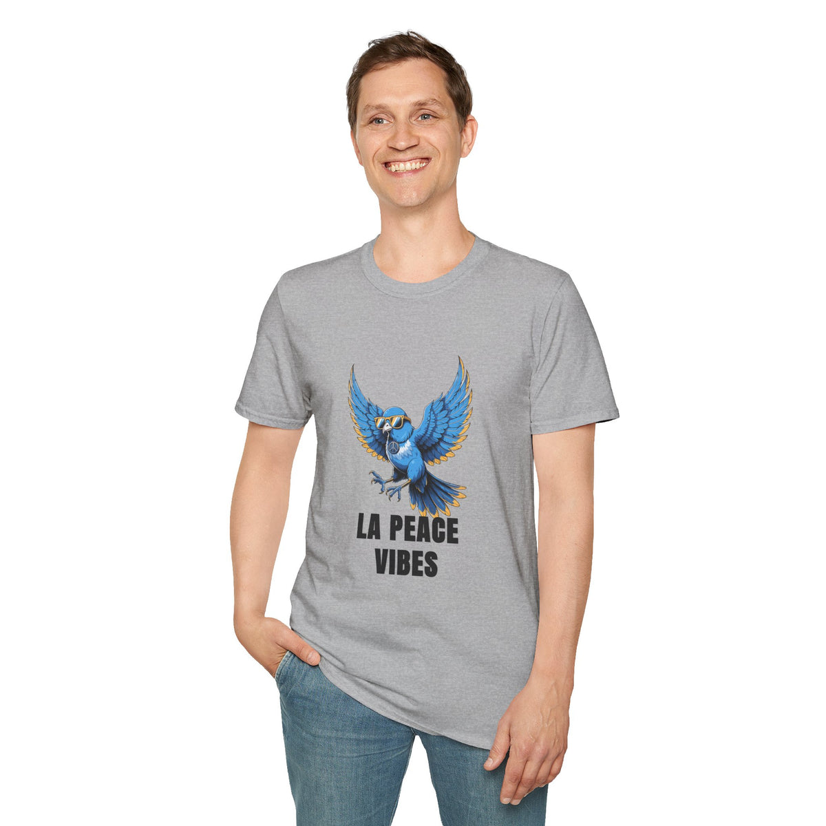Peace Vibes Blue Parrot T-Shirt - Trending Now - August 2026