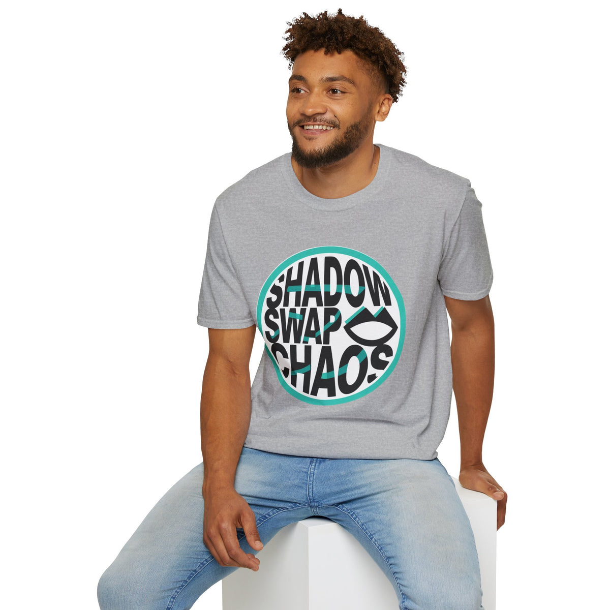 Shadow Swap Chaos T-Shirt — Retro Circular Surf/Skate Graphic Tee - Trending Now - August 2026