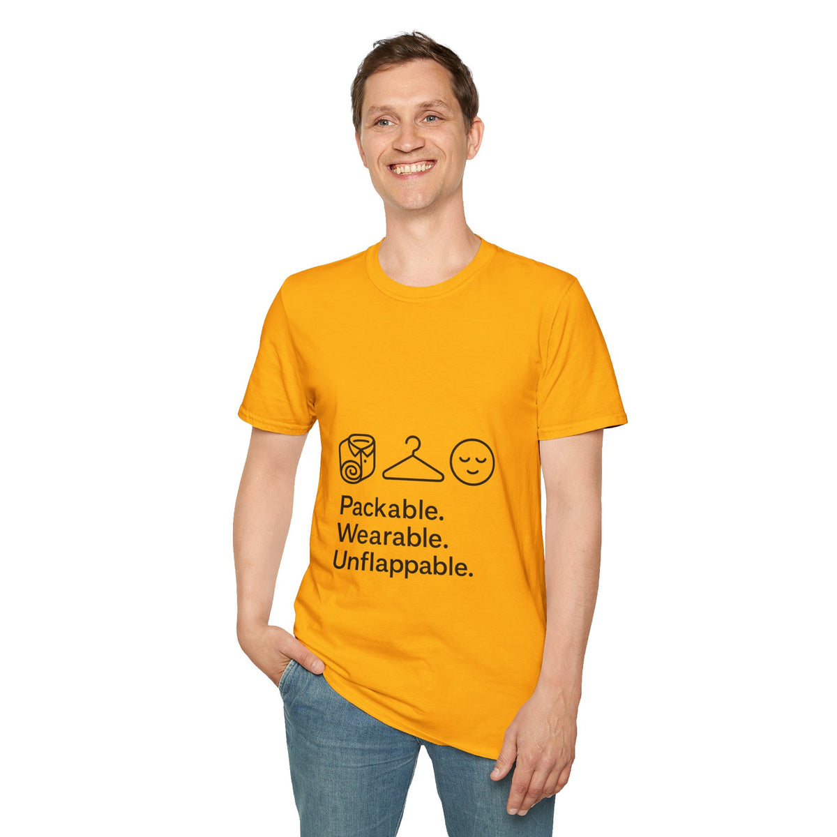 Packable. Wearable. Unflappable. T-Shirt — Minimal Travel Tee - Trending Now - October 2026